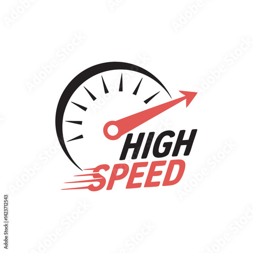 High Speed Speedometer Graphic Illustration