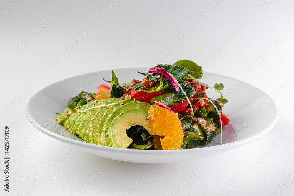 Hearty and delicious salad with spices