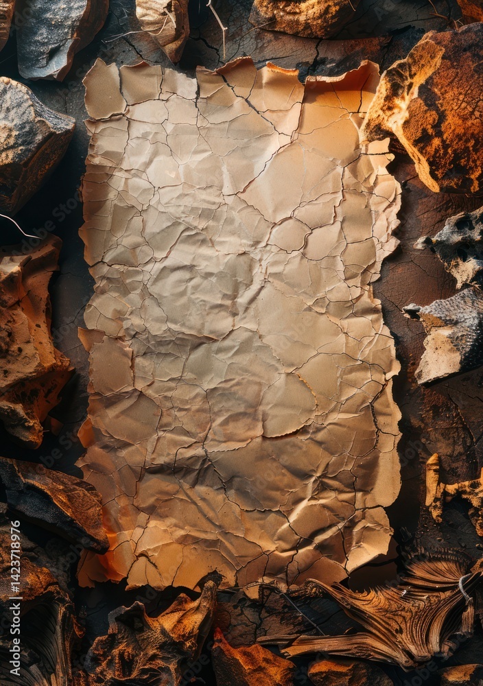 Naklejka premium Crumpled paper texture background