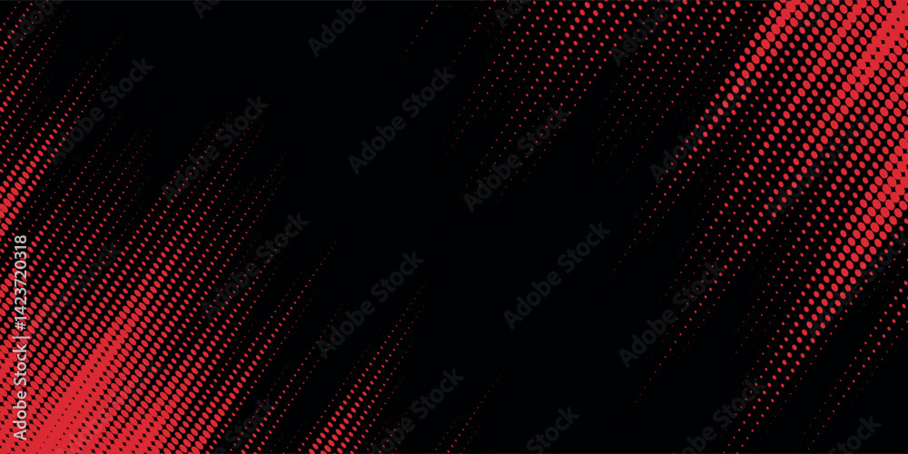 Fototapeta premium Halftone dots red and blue color pattern gradient grunge texture background. Dot pop art comic sport vector eps10