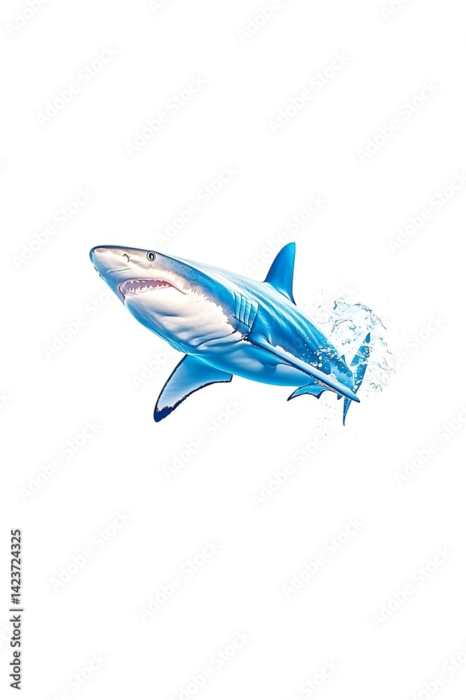 Fototapeta premium Shark in Ocean, Swimming