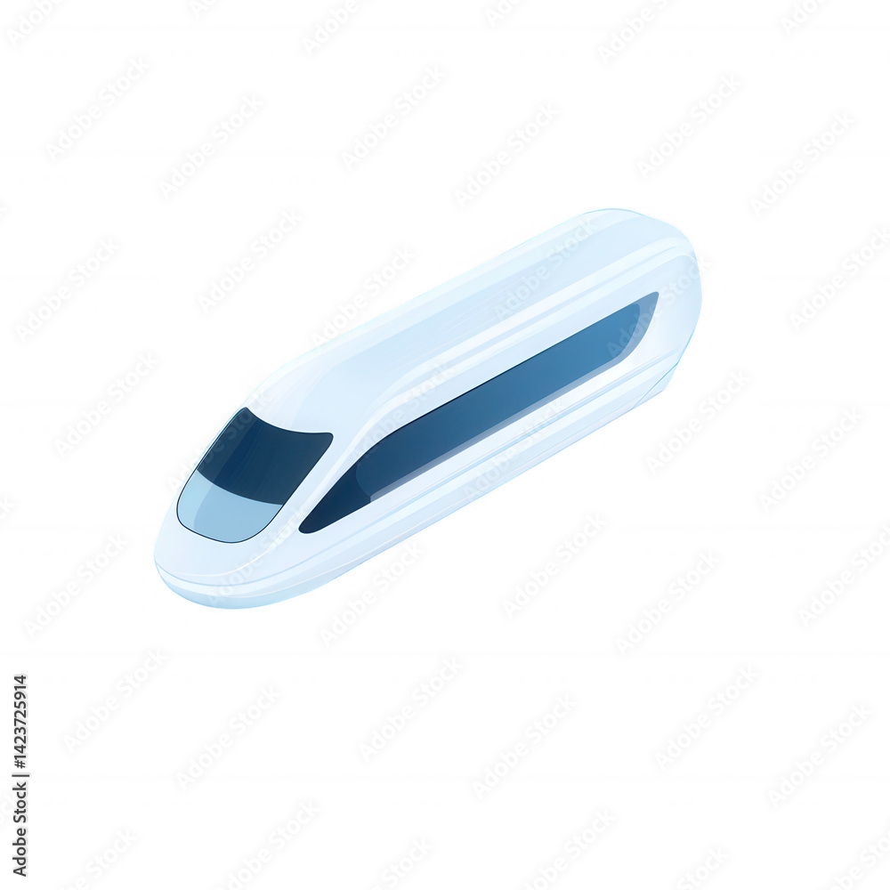 Sleek, modern high-speed train design, set against a white isolated background, perfect for transportation themes and technology illustrations. Sleek, modern high-speed train design, set against a white isolated background, perfect for transportation themes and technology illustrations.