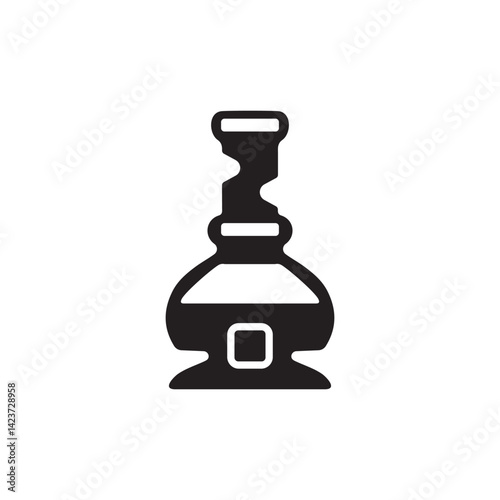 Vector illustration of bong silhouette