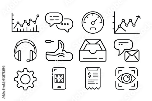 Modern Icon Vector Illustrations on a White Background