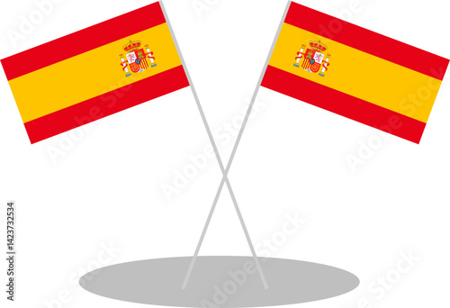 Spain County Map And Flag Design