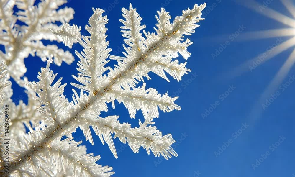 Abstract Christmas tree made of glowing snow particles on dark background made with Generative AI technology