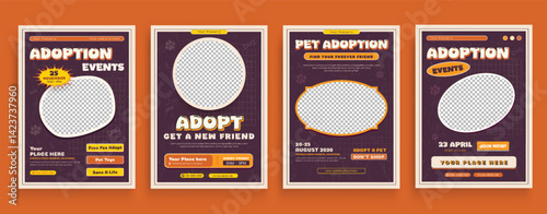 Adopt a pet flyer template design