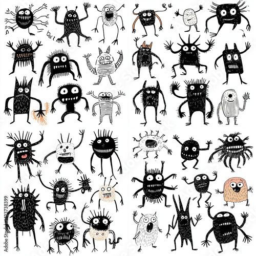 set of monster. s vector illustration
