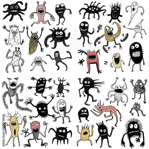 set of monster. s vector illustration