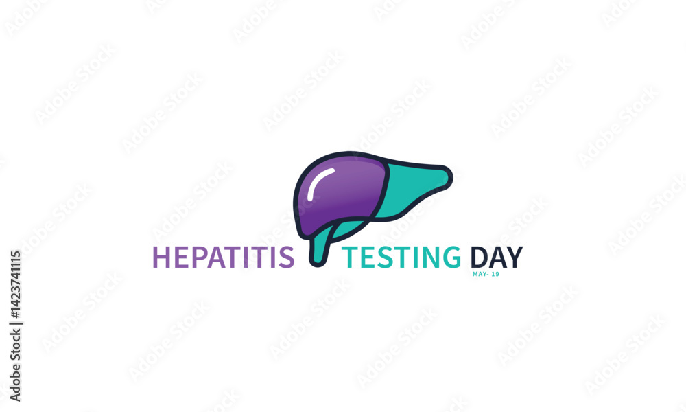 Fototapeta premium Hepatitis Testing Day. background, banner, card, poster, template. Vector illustration.