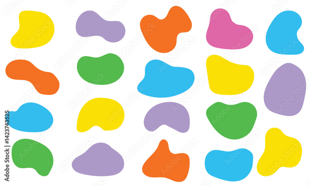 Organic shape liquid form set, Doodle abstract liquid blob, wavy fluid different form. Vector illustration EPS 10
Organic shape liquid form set, Doodle abstract liquid blob, wavy fluid different form. Vector illustration EPS 10