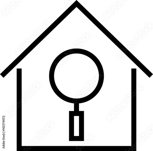 search  line icon, linear outline icon