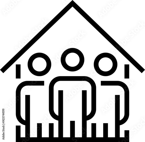 agency  line icon, linear outline icon