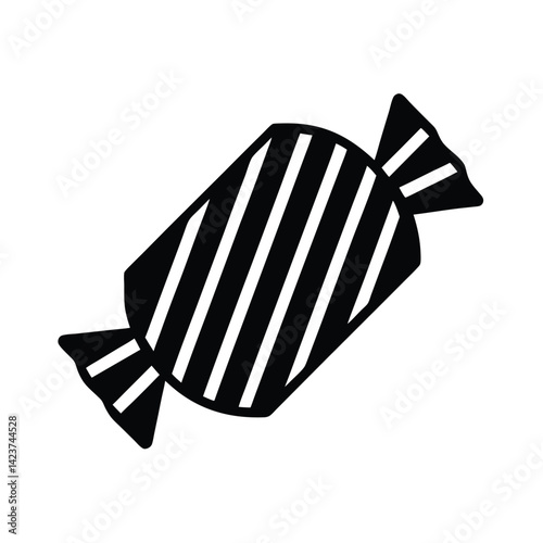 striped pack toffee stencil icon vector illustration