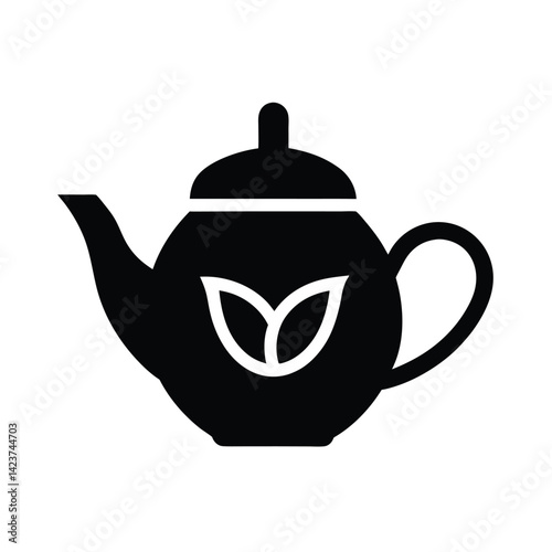 tea stencil icon vector illustration