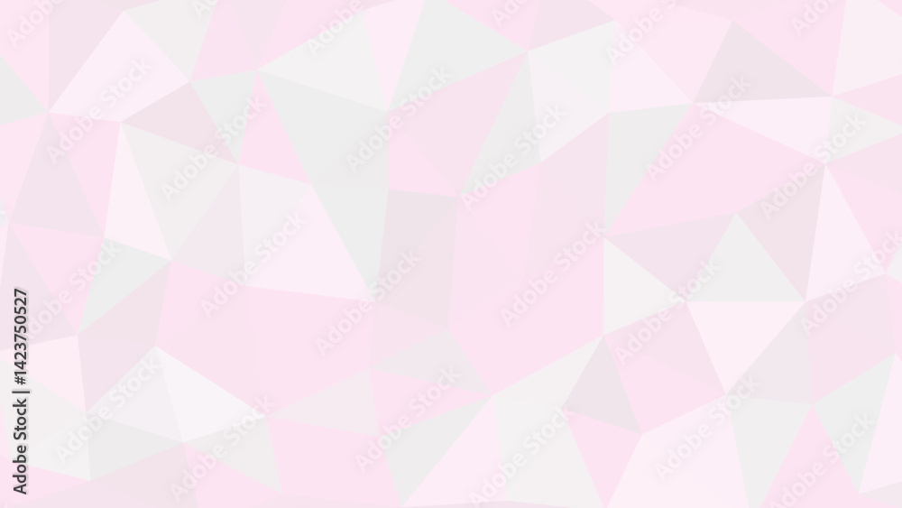 Fototapeta premium Soft pink low-polygon background with geometric shapes and gradient features. Ideal for modern designs, digital presentations, and creative works aimed at subtle and elegant visuals.