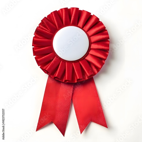 red ribbon rosette