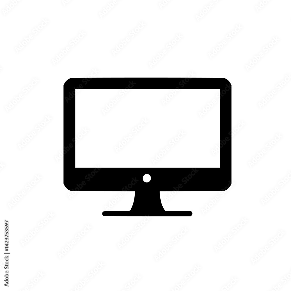 Collection of minimalistic black icons representing various computer and technology elements for digital design projects Collection of minimalistic black icons representing various computer and technology elements for digital design projects