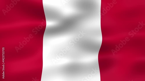 looping peru flag waving animation seamless for background