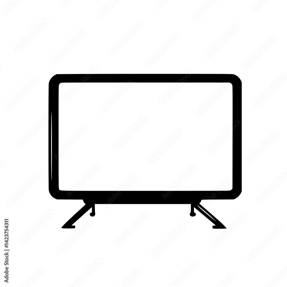 Icon set featuring a simple television design suitable for digital projects and applications Icon set featuring a simple television design suitable for digital projects and applications