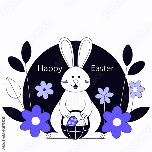 easter bunny with easter egg
