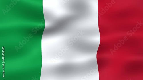 looping italy flag waving animation seamless for background