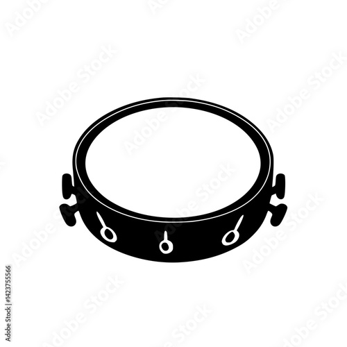 Icon set featuring a tambourine design suitable for music-related projects and applications