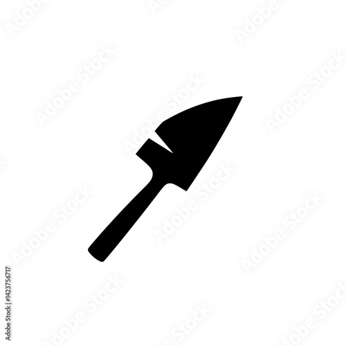 Gardening tool icon depicting a trowel designed for planting and digging in soil for horticultural activities