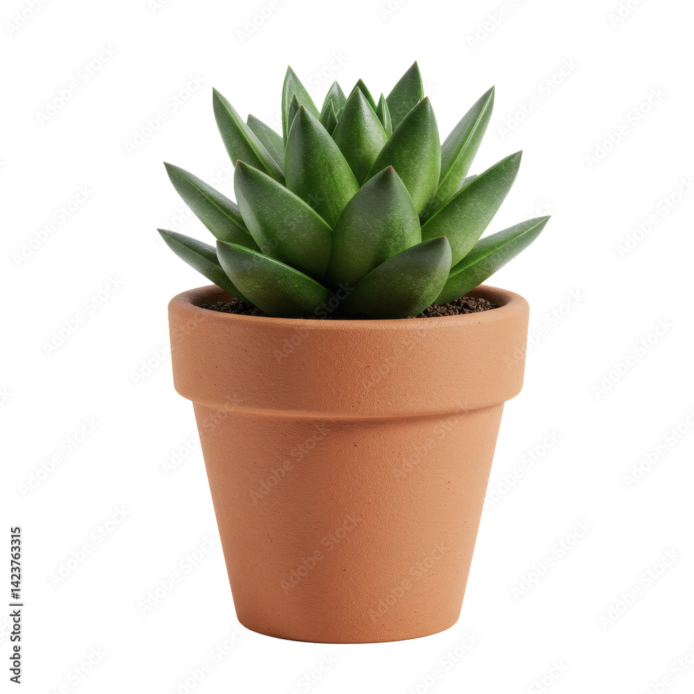 A vibrant green succulent, its pointed leaves forming a starburst, nestled in a simple terracotta pot, contrasting against a stark black background. A vibrant green succulent, its pointed leaves forming a starburst, nestled in a simple terracotta pot, contrasting against a stark black background.