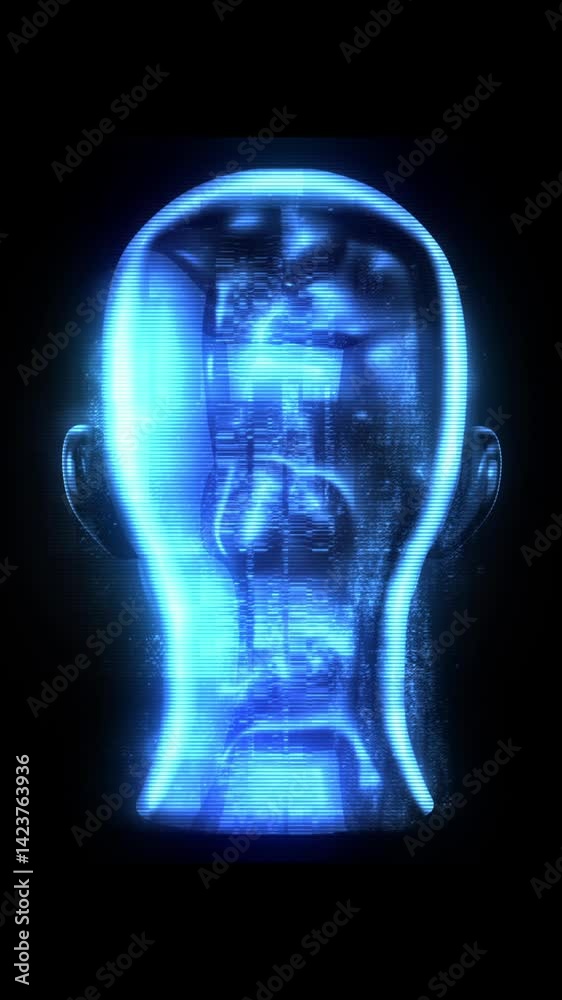 A spinning anatomical digital hologram loop. A spinning anatomical digital hologram loop.