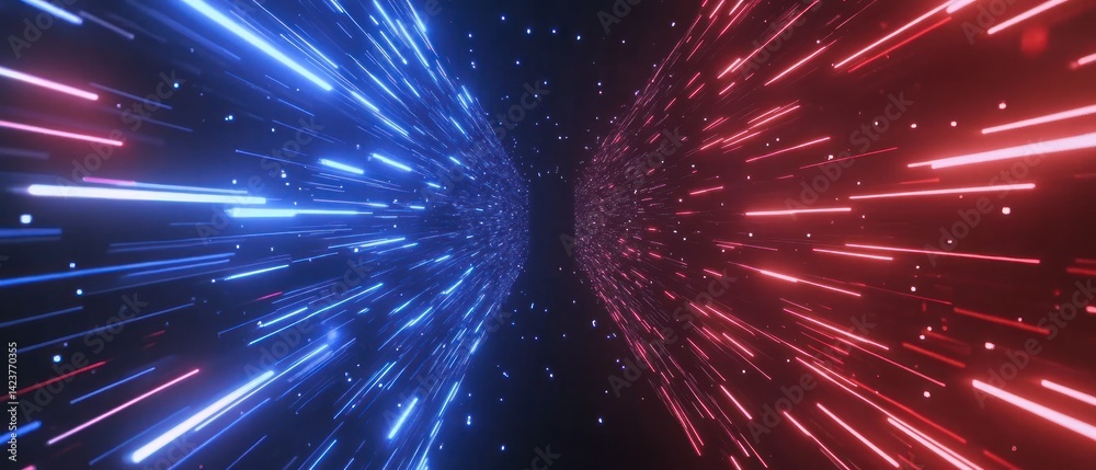 Fototapeta premium Abstract futuristic neon lights background