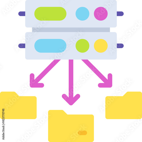 Distributed Data icon vector illustration