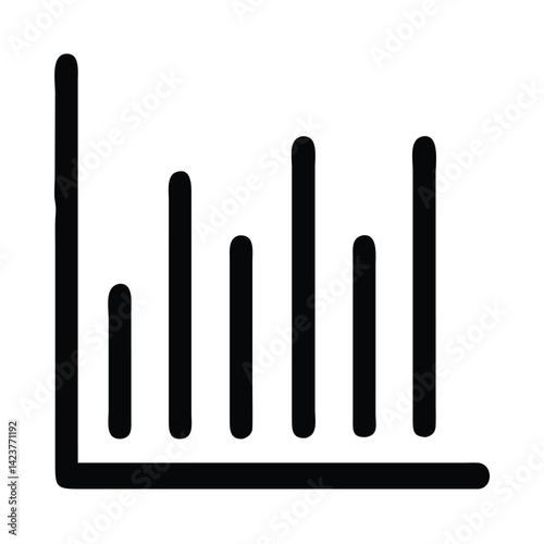 Minimalist Rounded Bar Graph Illustration