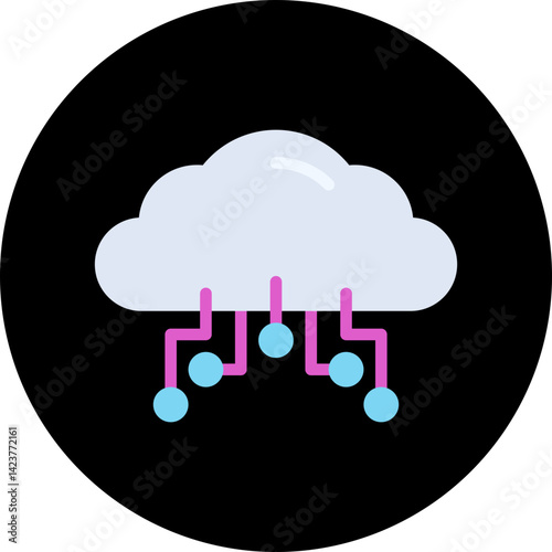 Cloud Service icon vector illustration