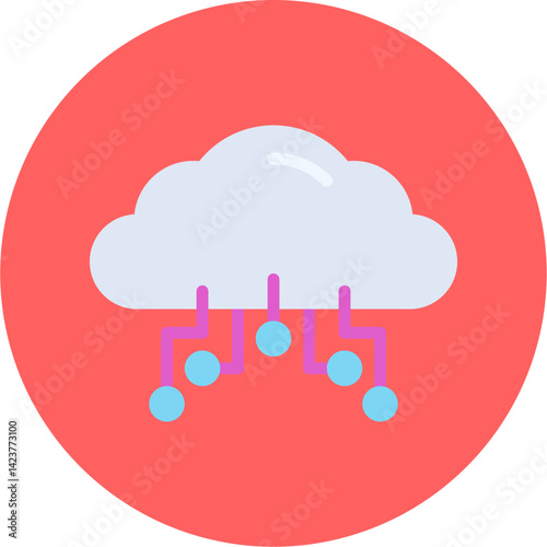 Cloud Service icon vector illustration