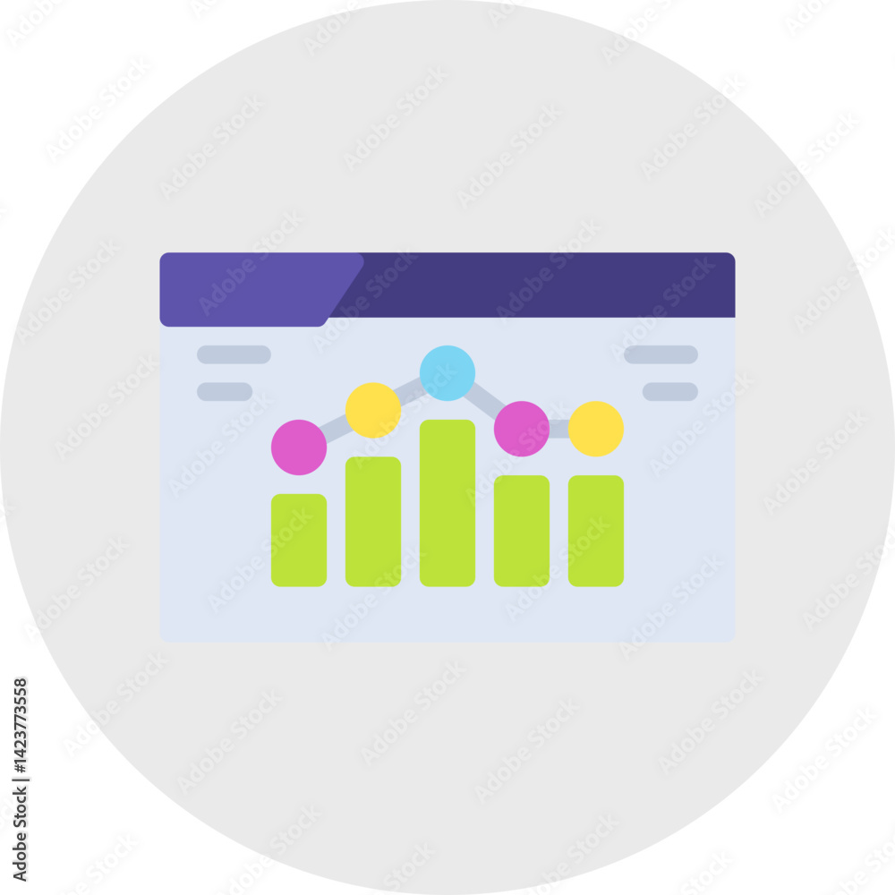 Analytics icon vector illustration Analytics icon vector illustration