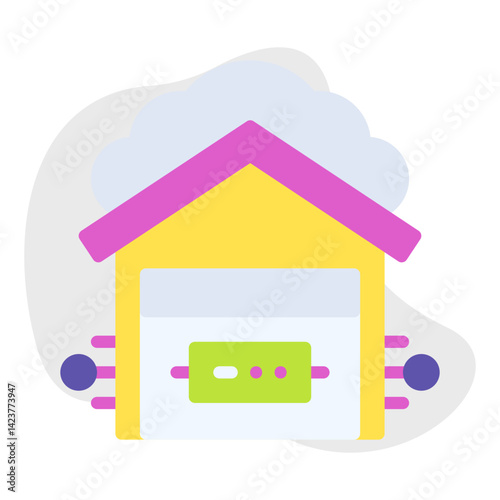 Data Warehouse icon vector illustration
