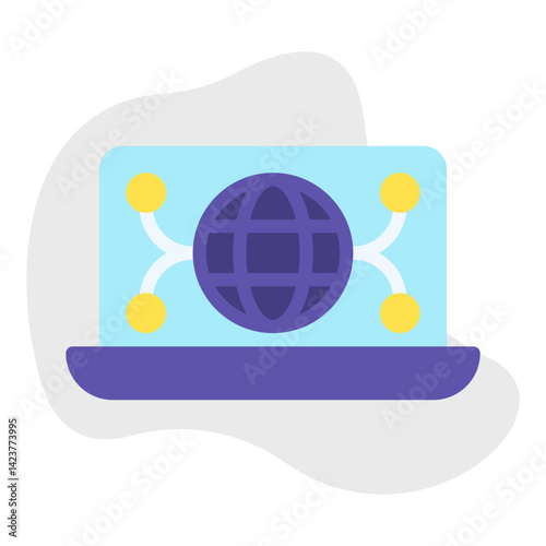 Grid Computing icon vector illustration