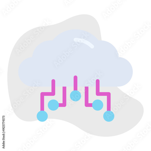 Cloud Service icon vector illustration