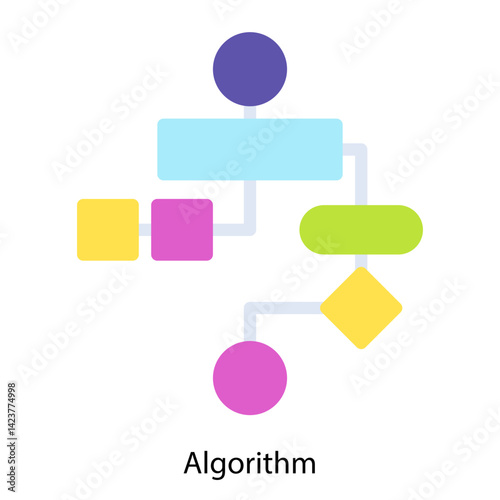 Algorithm icon vector illustration