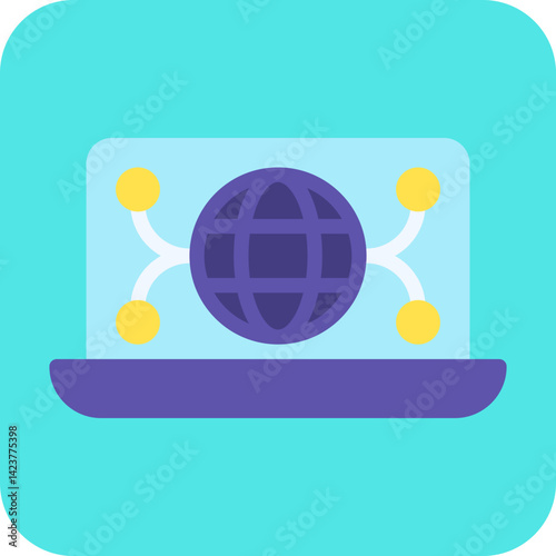 Grid Computing icon vector illustration