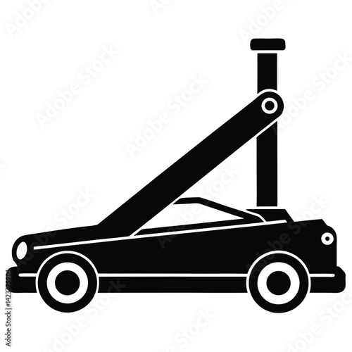 isolated car jack on white background