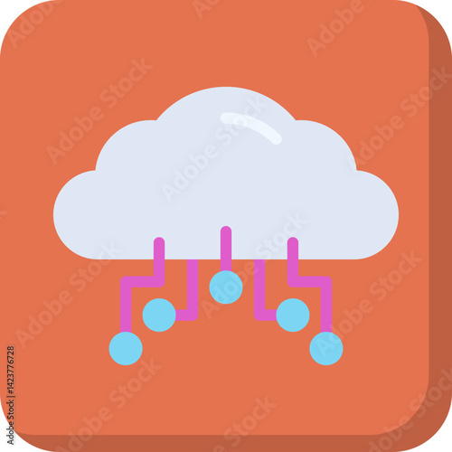 Cloud Service icon vector illustration
