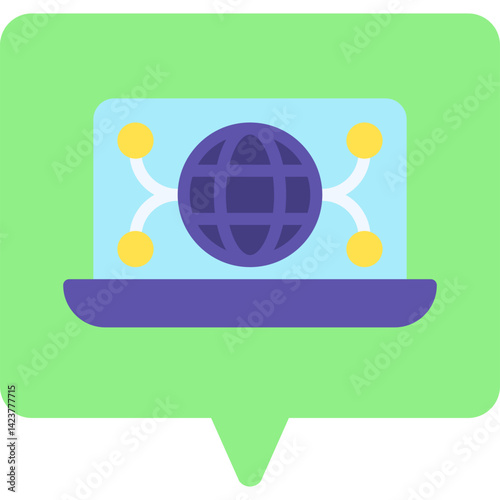 Grid Computing icon vector illustration