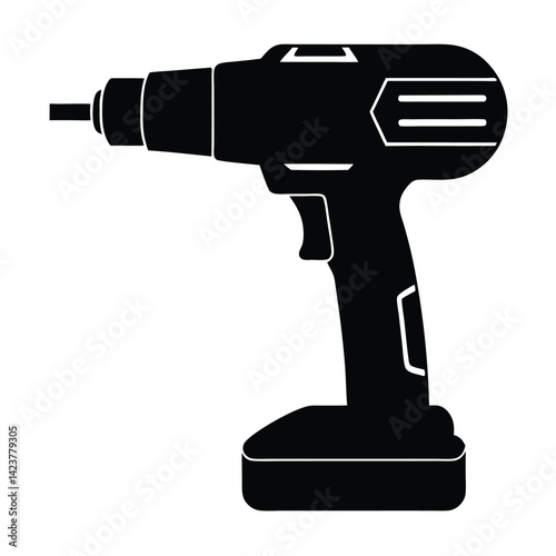 isolated cordless drill on white background