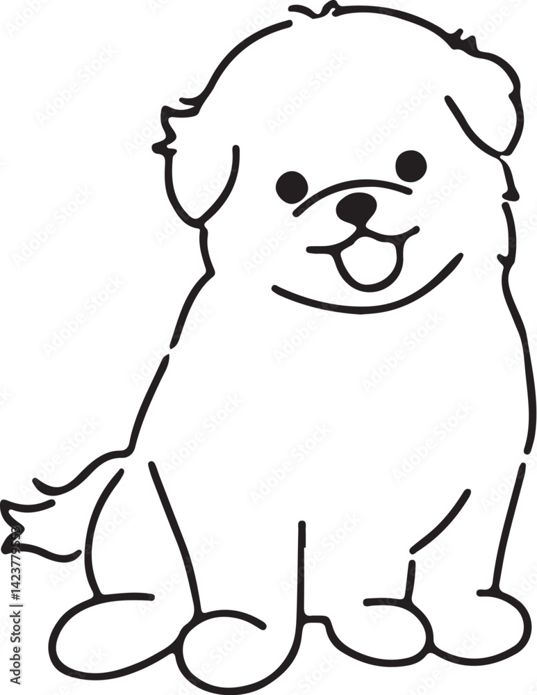 Obraz premium The dog simple icon. Vector ICON all icon Viktor