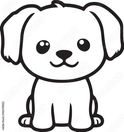 The dog simple icon. Vector ICON all icon Viktor