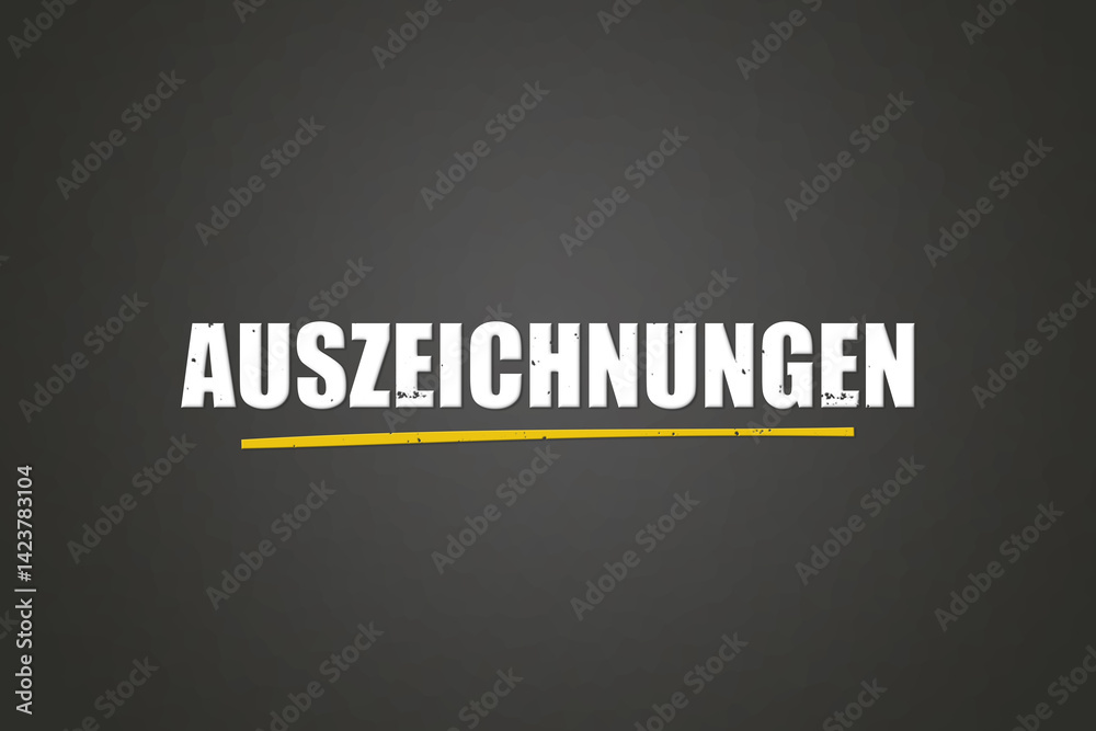 Fototapeta premium Auszeichnungen (Awards) - A blackboard with white text.