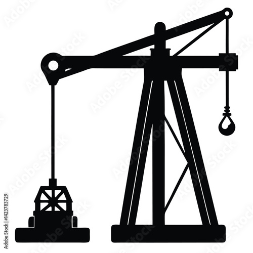 isolated engine hoist on white background
