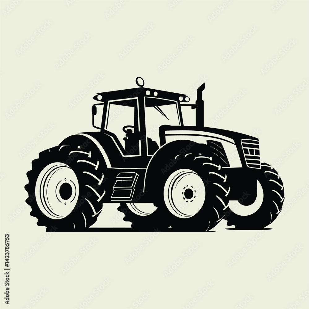 Obraz premium Tractor Silhouettes, Equipment